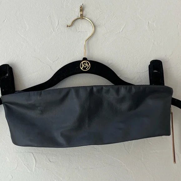 🖤SKIMS SWIM FAUX LEATHER MICRO PLEATHER BANDEAU BIKINI TOP ONYX XXS M - Picture 5 of 6